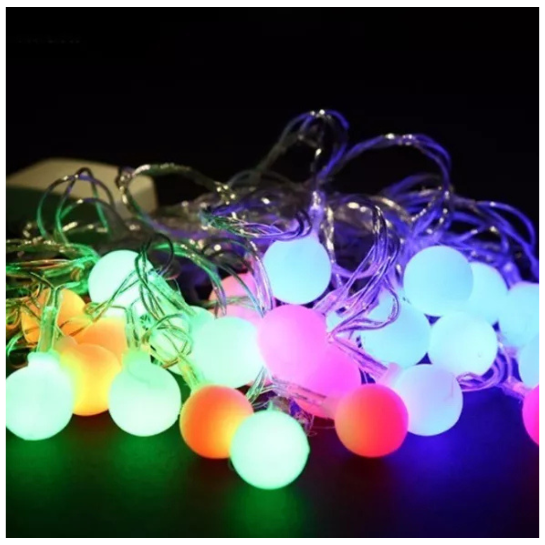 Guirnalda Bola Cristal Multicolor 10 M