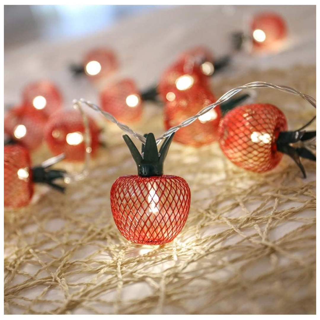 Guirnalda 20 Piñas Naranjas Luces LED