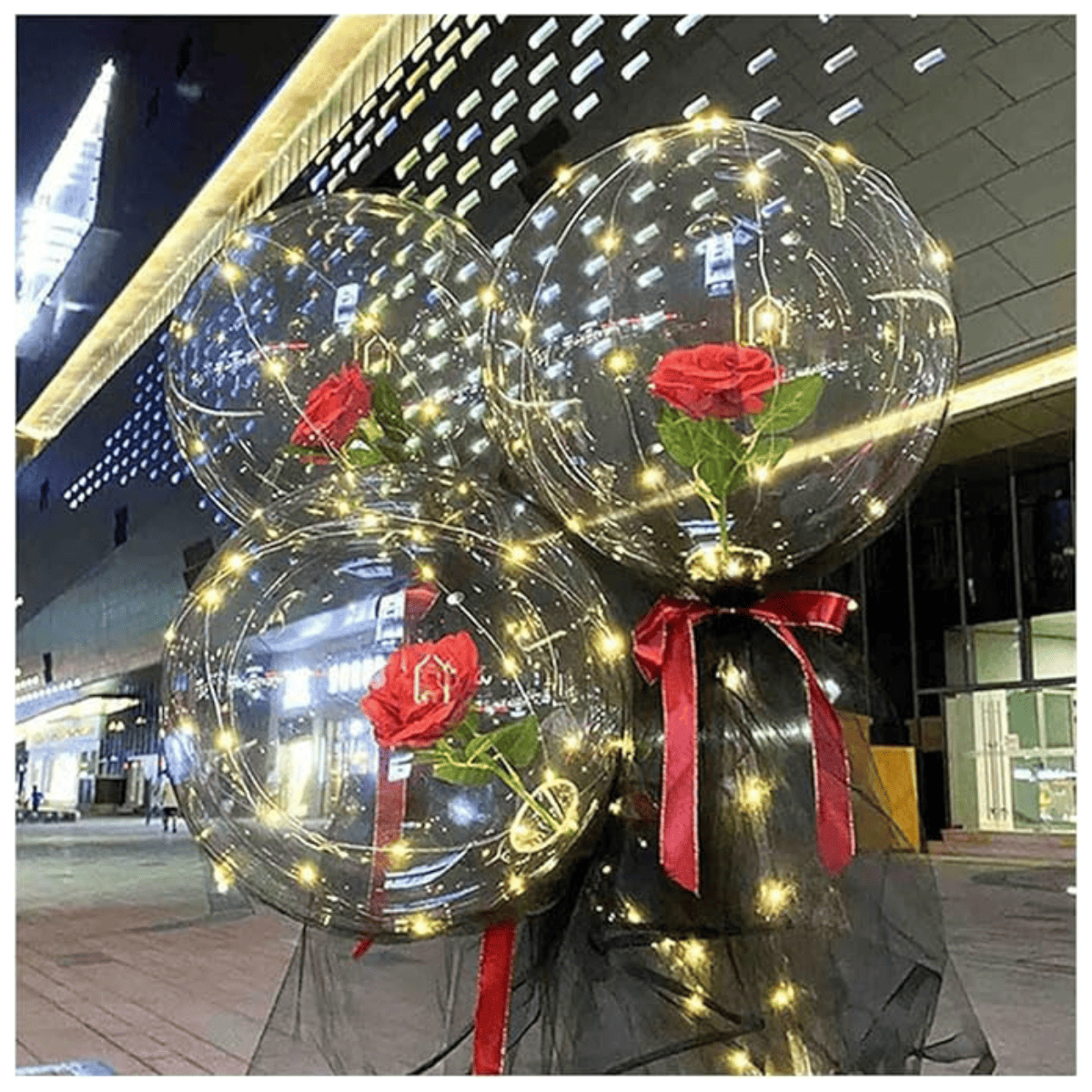 Globos Luminosos LED + Rosas